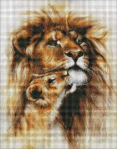 Opakowanie Diamentowa mozaika - Czułość lwa 40x50cm