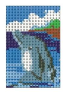 Opakowanie Diamentowa mozaika - Delfin 10x15cm