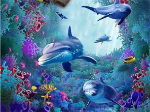 Opakowanie Diamentowa mozaika Delfiny 60884