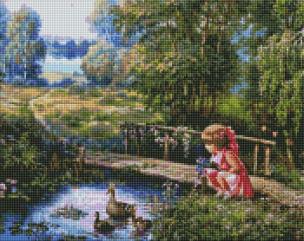 Opakowanie Diamentowa mozaika - Dziewczyna 40x50cm