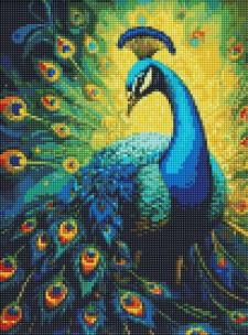 Opakowanie Diamentowa mozaika - Elegancki paw 30x40cm