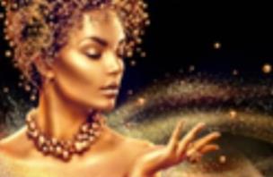 Opakowanie Diamentowa mozaika kobieta czarnoskóra w magicznym pyle nocą NO-1006396