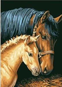 Diamentowa mozaika Koń ze źrebakiem nad sianem NO-1007774. Wydawca: Norimpex. Multiszop.pl Opakowanie Diamentowa mozaika Koń ze źrebakiem nad sianem NO-1007774