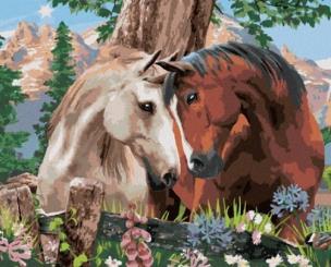 Diamentowa mozaika Konie zakochane pod drzewem NO-1006382. Wydawca: Norimpex. Multiszop.pl Opakowanie Diamentowa mozaika Konie zakochane pod drzewem NO-1006382