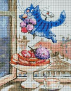 Opakowanie Diamentowa mozaika - Kot Andron 40x50cm