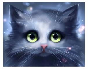 Opakowanie Diamentowa mozaika kot puszek szary NO-1006982