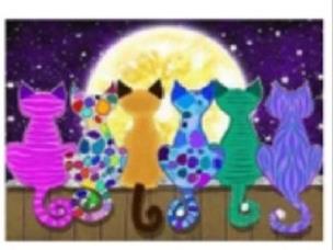 Diamentowa mozaika koty kolor na płocie NO-1007446. Wydawca: Norimpex. Multiszop.pl Opakowanie Diamentowa mozaika koty kolor na płocie NO-1007446