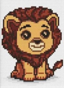 Opakowanie Diamentowa mozaika - Król zwierząt 15x20cm