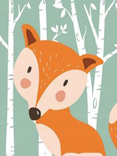 Opakowanie Diamentowa mozaika lis rudy w brzózkach +sztaluga NO-1007259