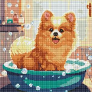 Opakowanie Diamentowa mozaika - Little fluffy 40x40cm