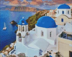 Opakowanie Diamentowa mozaika - Malownicze Santorini 40x50cm