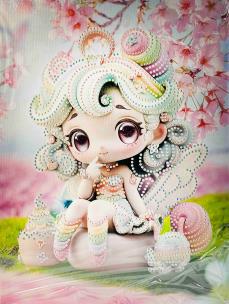 Diamentowa mozaika na ramie Słodka dziewczynka z kwiatami. Wydawca: Norimpex. Multiszop.pl Opakowanie Diamentowa mozaika na ramie Słodka dziewczynka z kwiatami