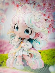 Diamentowa mozaika na ramie Słodka dziewczynka z kwiatami. Wydawca: Norimpex. Multiszop.pl Opakowanie Diamentowa mozaika na ramie Słodka dziewczynka z kwiatami