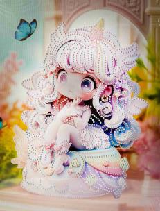 Diamentowa mozaika na ramie Słodka dziewczynka z motylem. Wydawca: Norimpex. Multiszop.pl Opakowanie Diamentowa mozaika na ramie Słodka dziewczynka z motylem