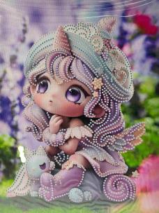 Diamentowa mozaika na ramie Słodka dziewczynka ze zwierzątkiem. Wydawca: Norimpex. Multiszop.pl Opakowanie Diamentowa mozaika na ramie Słodka dziewczynka ze zwierzątkiem