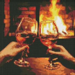 Opakowanie Diamentowa mozaika - Ogrzewanie przy kominku