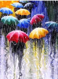 Opakowanie Diamentowa mozaika parasole kolor w deszczu NO-1007418