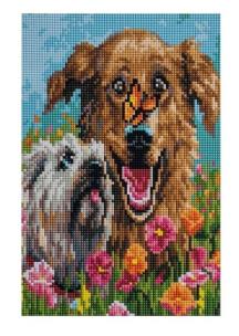 Opakowanie Diamentowa mozaika - Pieski i motyl 20x30cm