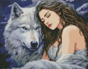 Opakowanie Diamentowa mozaika - Pod opieką wilka 40x50cm