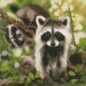 Opakowanie Diamentowa mozaika - Przyjaciele w paski 40x40cm