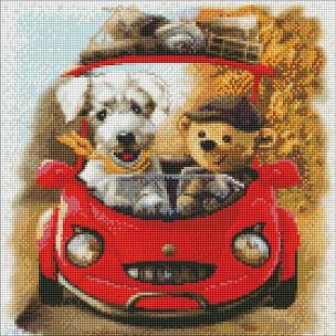 Opakowanie Diamentowa mozaika - Przyjazna podróż 40x40cm