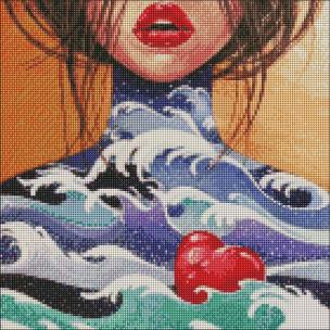 Opakowanie Diamentowa mozaika - Serce oceanu 40x40cm