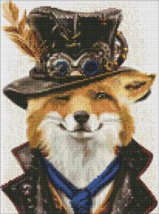 Opakowanie Diamentowa mozaika - Steampunkowy lis 30x40cm