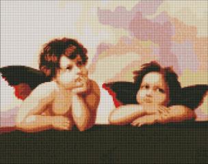 Opakowanie Diamentowa mozaika - Urocze małe aniołki 40x50cm