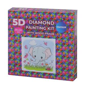 Diamentowa mozaika w ramce - Słoń 20x20 89775. Wydawca: Panta Plast. Multiszop.pl Opakowanie Diamentowa mozaika w ramce - Słoń 20x20 89775