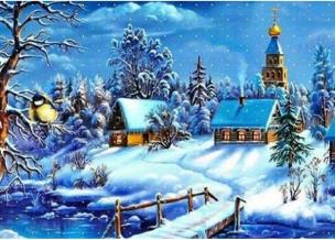 Opakowanie Diamentowa mozaika wioska zimowa NO-1005261