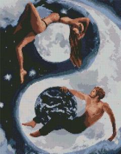 Opakowanie Diamentowa mozaika - Yin i yang 40x50