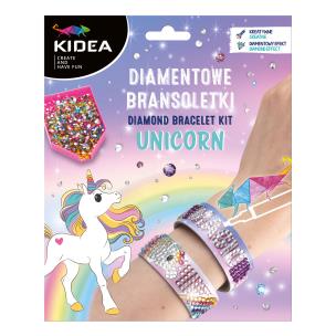 Diamentowe bransoletki Unicorn KIDEA. Wydawca: Derform. Multiszop.pl Opakowanie Diamentowe bransoletki Unicorn KIDEA