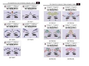 Opakowanie Diamentowe naklejki na twarz MIX