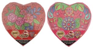 Opakowanie Diamentowy obraz w kształcie serca 29x29cm mix