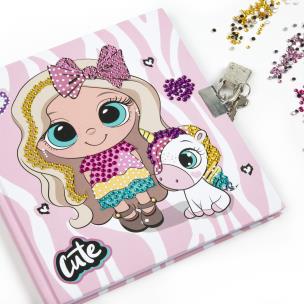 Diamentowy pamiętnik z kłódką długopis 3 kolorowy Best friends 10. Wydawca: Derform. Multiszop.pl Opakowanie Diamentowy pamiętnik z kłódką długopis 3 kolorowy Best friends 10