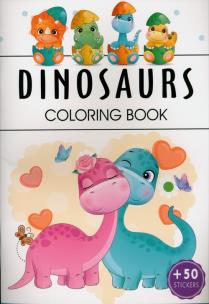 Dinosaurs Coloring Book. Autor: Opracowanie zbiorowe. Multiszop.pl Okładka książki Dinosaurs Coloring Book