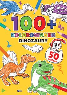 Dinozaury. 100+ kolorowanek. Autor: Opracowanie zbiorowe. Multiszop.pl Okładka książki Dinozaury. 100+ kolorowanek