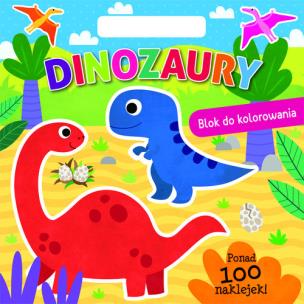 Okładka książki Dinozaury. Blok do kolorowania