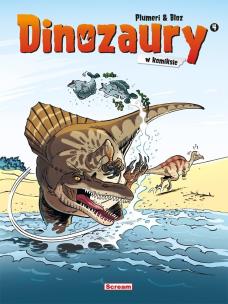 Okładka książki Dinozaury w komiksie T.4