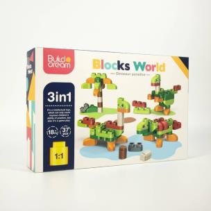 Opakowanie Dinozaury z klocków 3w1