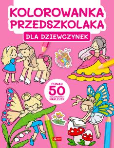 Okładka książki Dla dziewczynek. Kolorowanka przedszkolaka