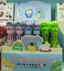 Opakowanie Długopis 10-kolorowy zwierzęta (36szt)