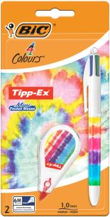 Długopis 4 Colours Rainbow BP+ MPM korektor BIC  blister. Wydawca: Bic. Multiszop.pl Opakowanie Długopis 4 Colours Rainbow BP+ MPM korektor BIC  blister