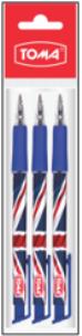 Opakowanie Długopis automatyczny Great Britain Medium niebieski 3 szt.