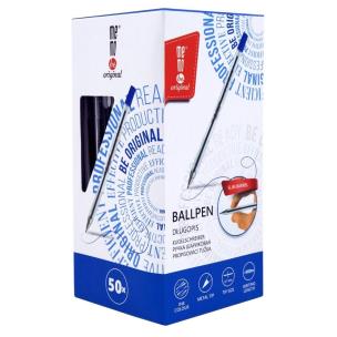 Długopis biurowy 0,7mm niebieski (50szt) MemoBe. Wydawca: MemoBe. Multiszop.pl Opakowanie Długopis biurowy 0,7mm niebieski (50szt) MemoBe
