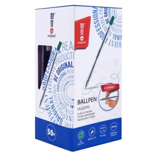 Opakowanie Długopis biurowy 0,7mm zielony (50szt) MemoBe