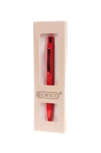 Długopis City czerwony w etui. Wydawca: CRESCO. Multiszop.pl Opakowanie Długopis City czerwony w etui
