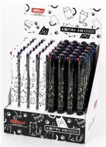 Opakowanie Długopis czterokolorowy Cat MIX (48szt)