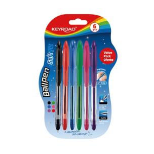 Opakowanie Długopis klasyczny Keyroad ball pen soft jet 0,7 mm 6 kolorów