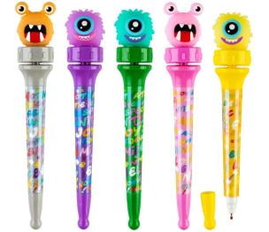 Opakowanie Długopis obrotowy 0,7mm 4w1 Monsters nieb. (24sz)